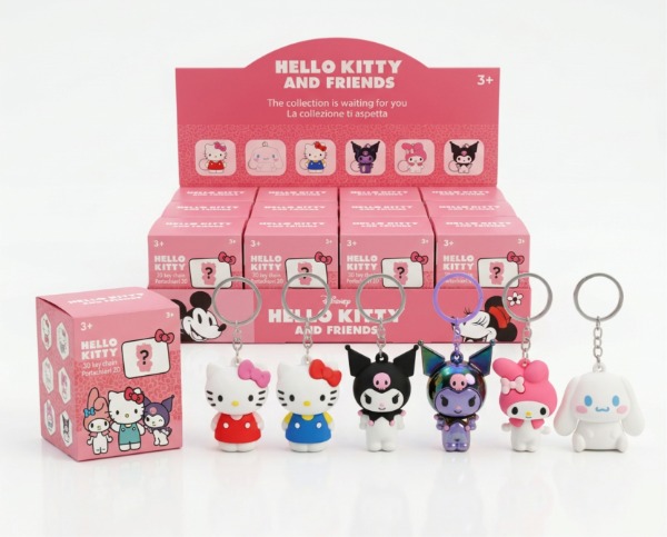 HELLO KITTY Portachiavi 3D 6cm In Blind Box (x cm) In espo da pz 6ass..x…x